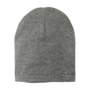 Port Authority Fleece-Lined Beanie Cap, Athletic Oxford, front view