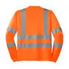 CornerStone ANSI 107 Class 3 Long Sleeve Snag-Resistant Reflective T-Shirt, Safety Orange, back view