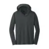 District Perfect Tri Long Sleeve Hoodie, Black Frost, front view