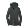 District Women's Perfect Tri Long Sleeve Hoodie, Black Frost, front view