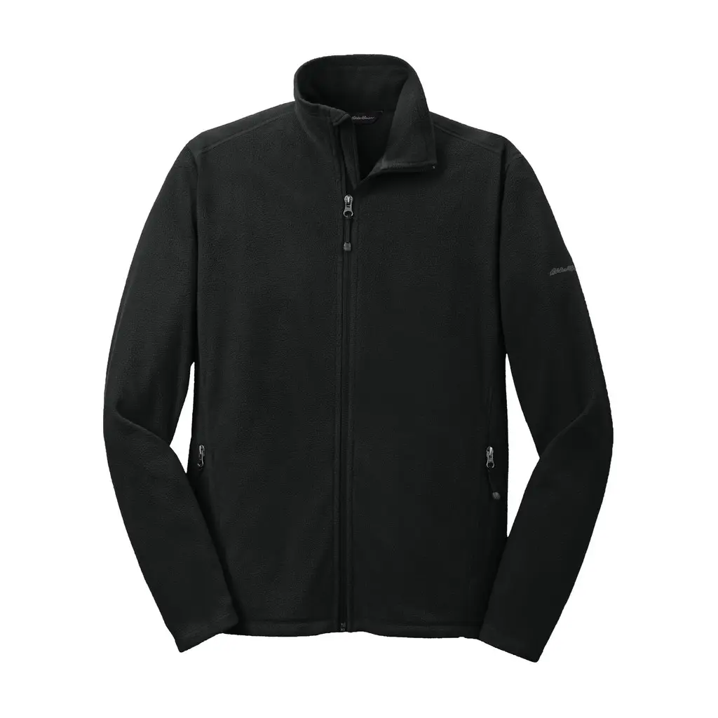 Eddie Bauer Full-Zip Microfleece Jacket, Black, front view