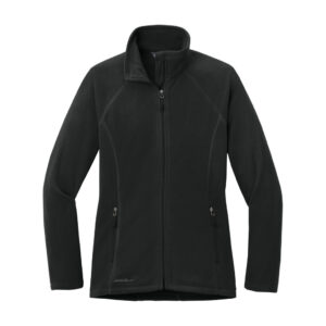 Eddie Bauer Women's Full-Zip Microfleece Jacket, Black, front view