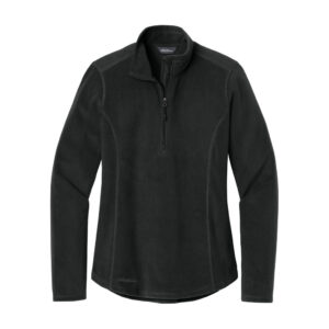 Eddie Bauer Women's 1/2-Zip Microfleece Jacket, Black, front view