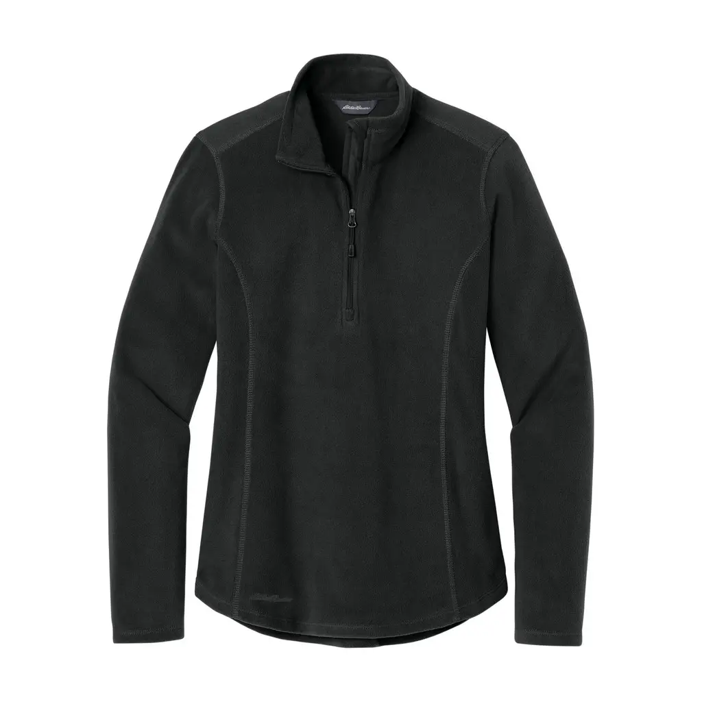 Eddie Bauer Women's 1/2-Zip Microfleece Jacket, Black, front view
