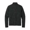 Port Authority Sweater Fleece Jacket, Black Heather, back view
