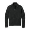 Port Authority Sweater Fleece Jacket, Black Heather, front view