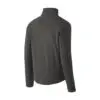 Port Authority Heather Microfleece Full-Zip Jacket, Black Charcoal Heather, back view