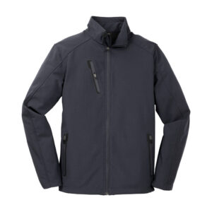 Port Authority Welded Soft Shell Jacket, Battleship Grey, front view