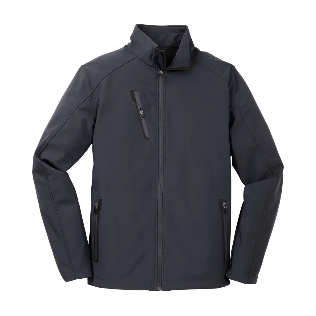 Port Authority Welded Soft Shell Jacket, Battleship Grey, front view