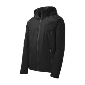 Port Authority Torrent Waterproof Jacket, Black, front view
