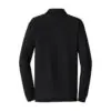Port Authority Long Sleeve Core Classic Pique Polo, Deep Black, back view