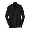 Port Authority Long Sleeve Core Classic Pique Polo, Deep Black, front view
