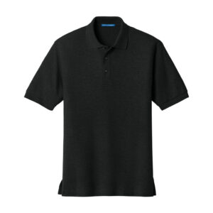 Port Authority Silk Touch Polo, Black, front view