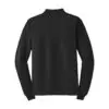 Port Authority Silk Touch Long Sleeve Polo, Black, back view