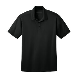 Port Authority Silk Touch Performance Polo, Black, front view