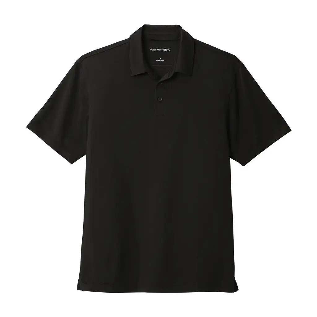 Port Authority UV Choice Pique Polo, Black, front view