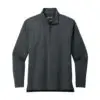 Port Authority C-FREE Double Knit 1/4-Zip, Grey Steel Heather, front view