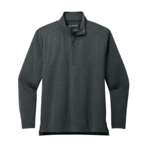 Port Authority C-FREE Double Knit 1/4-Zip, Grey Steel Heather, front view