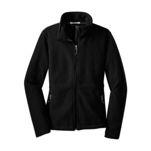 Port Authority Women's Value Fleece Jacket, Black, front view
