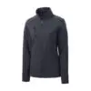 Port Authority Women's Welded Soft Shell Jacket, Battleship Grey, front view
