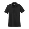Sport-Tek Women's Dry Zone Raglan Accent Polo, Black, front view