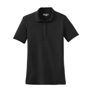 Sport-Tek Women's Dry Zone Raglan Accent Polo, Black, front view
