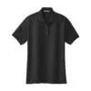 Port Authority Women's Silk Touch Polo, Black, front view