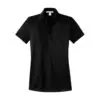 Port Authority Women's Performance Fine Jacquard Polo, Black, front view