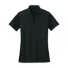 Port Authority Women's Silk Touch Performance Polo, Black, front view