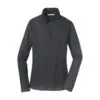 Port Authority Women's Pinpoint Mesh 1/2-Zip, Battleship Grey, front view