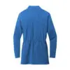 Port Authority Women's Microterry Cardigan, Aegean Blue, back view