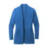 Port Authority Women's Microterry Cardigan, Aegean Blue, front view