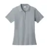 Port & Co Women's Core Blend Pique Polo, Athletic Heather, front view