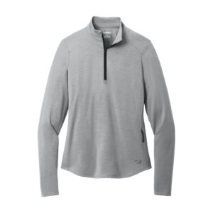 OGIO Women's Motion 1/4-Zip, Greystone, front view