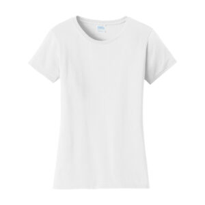 Port & Co Women's Fan Favorite Tee, White, front view