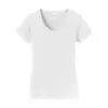 Port & Co Women's Fan Favorite V-Neck Tee, White, front view