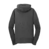 Port & Co Women's Core Fleece Full-Zip Hooded Sweatshirt, Dark Heather Grey, back view