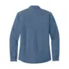 Port & Co Women's Long Sleeve Value Denim Shirt, Faded Blue, back view