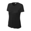 Sport-Tek Women's PosiCharge Competitor Tee, Black, front view