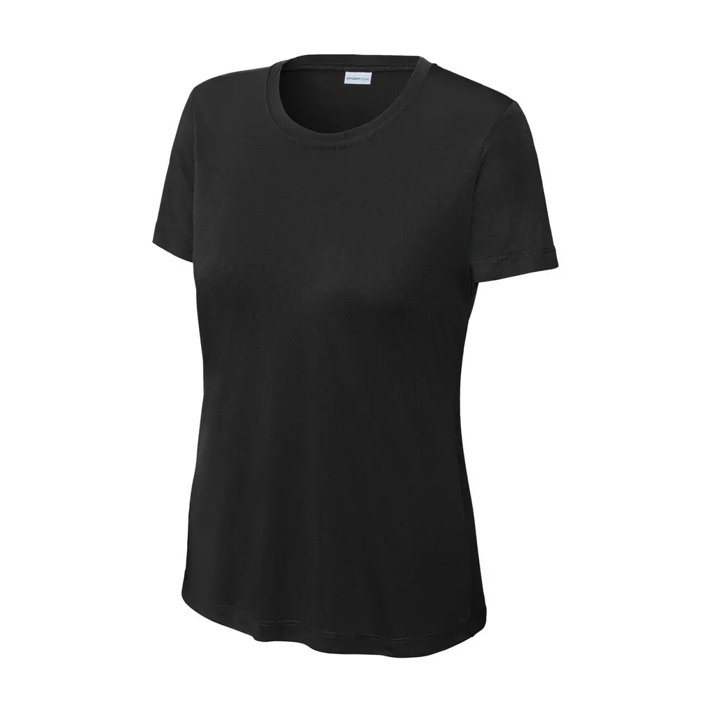 Sport-Tek Women's PosiCharge Competitor Tee, Black, front view