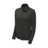Sport-Tek Women's Endeavor 1/2-Zip Pullover, Black Heather, front view