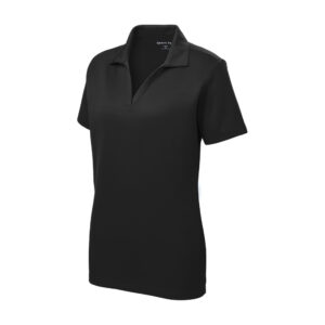 Sport-Tek Women's PosiCharge RacerMesh Polo, Black, front view