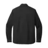 Mercer+Mettle Long Sleeve Twill Overshirt, Deep Black, back view