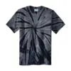 Port & Co Tie-Dye Tee, Black, front view
