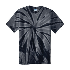 Port & Co Tie-Dye Tee, Black, front view