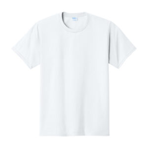 Port & Co Fan Favorite Tee, White, front view