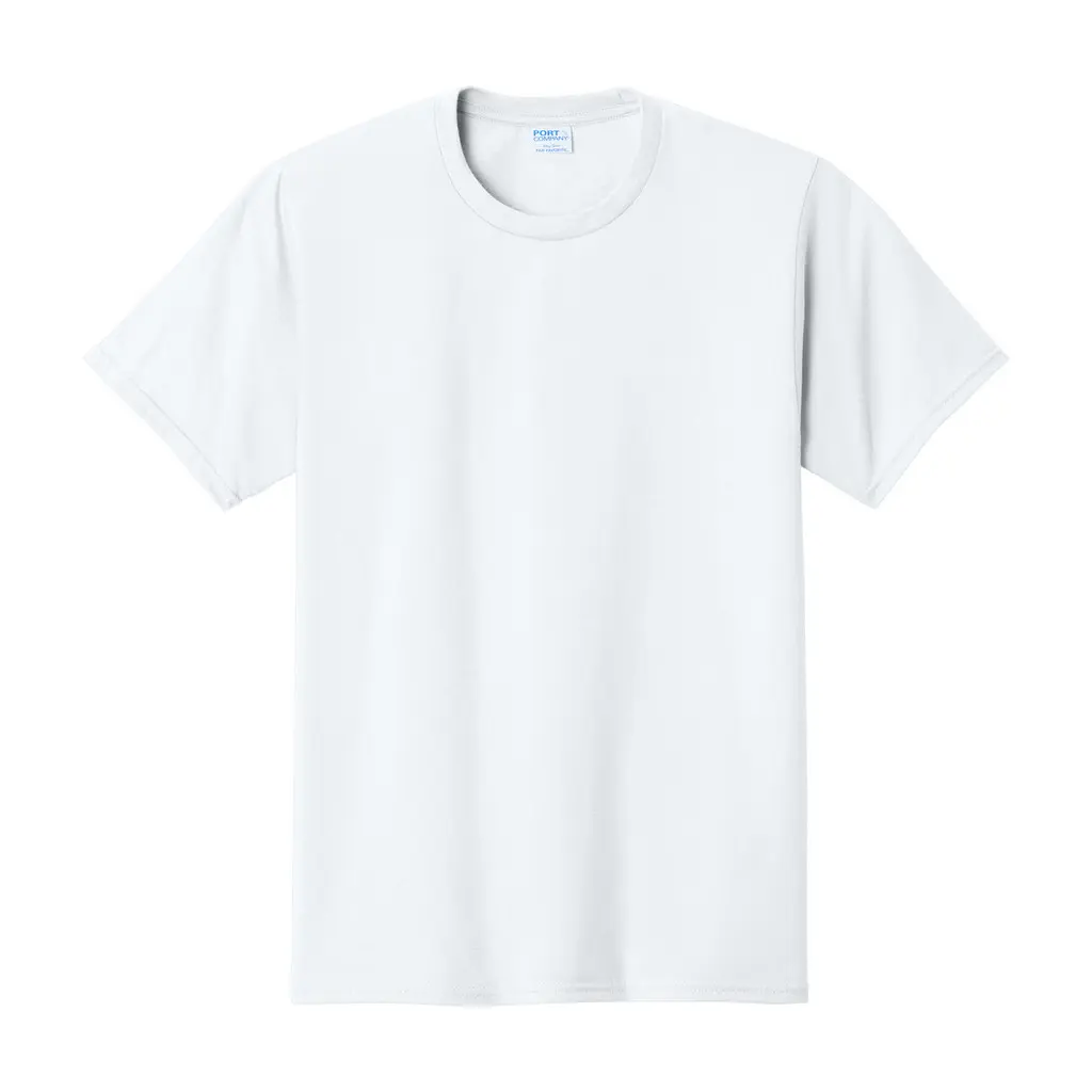 Port & Co Fan Favorite Tee, White, front view