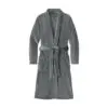 Port Authority Plush Microfleece Shawl Collar Robe, Deep Smoke, front view