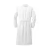Port Authority Checkered Terry Shawl Collar Robe, White, back view