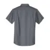 Port Authority Short Sleeve SuperPro Oxford Shirt, Black, back view